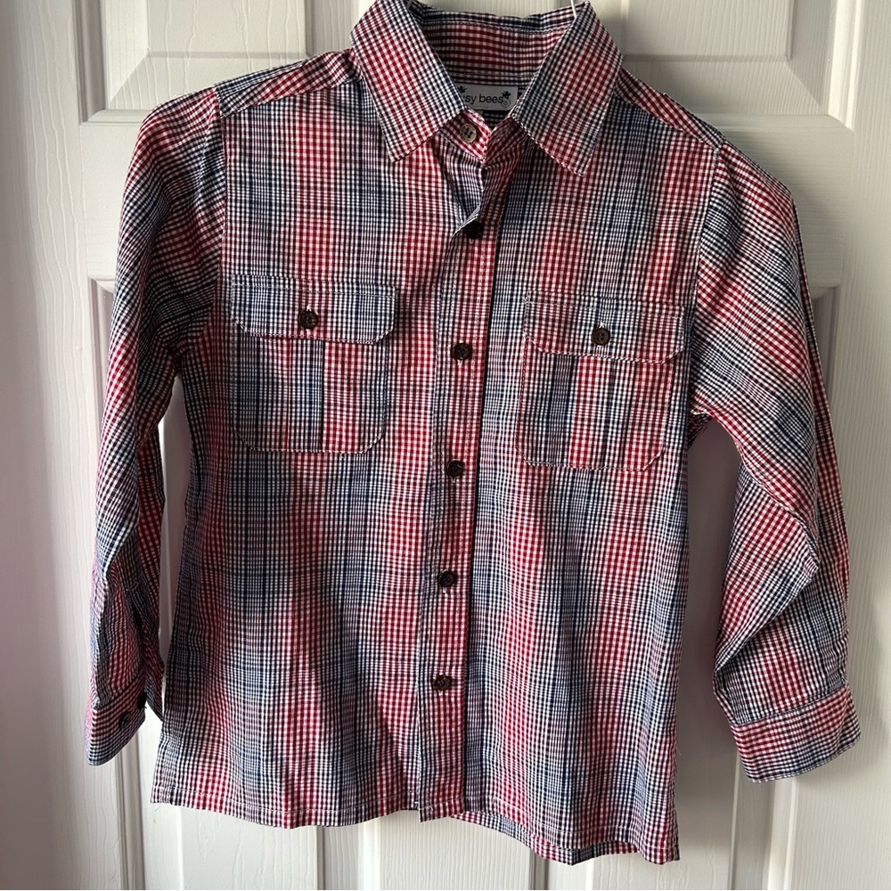 Boutique brand busy bees button down shirt